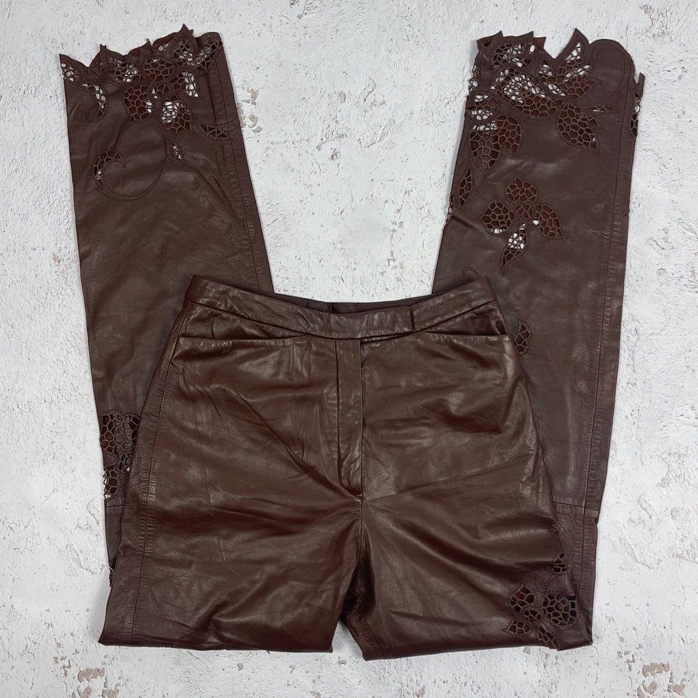 Richard Tyler Couture Leather Pants - Picture 4 of 8